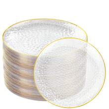 1 Stück/10 Stücke/25 Stücke 19 cm/26 cm Französisch geprägter Teller, eleganter Dessertteller für den Nachmittagstee, hochwertiges Tafelgeschirr für den Heimgebrauch, wiederverwendbar und waschbar