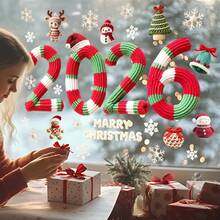 Christmas Decoration 2026 Digital Wool Window Sticker, Removable From Store Display Window, Static ClingHalloween Decor Christmas Decoration Thanksgiving Wedding Home Decor Home Decor Fall Decor Autumn Decor Birthday Decorations For Gifts Party Supplies Indoor Holiday Festival Decor Wall Decor Halloween Ornaments