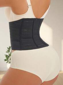 3 piezas Corsé entrenador de cintura, Cinturilla y Moldeador de abdomen para control de la barriga para Mujeres - Negro - Ver 6