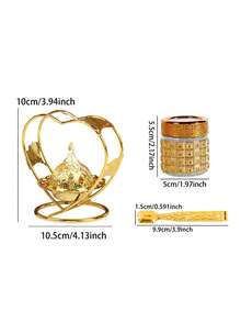 1 Piece/1 Set Of Nordic Metal Incense Burner And Aroma Diffuser. Rose Gold And Luxurious Incense Burner, Suitable For Weddings And Romantic Dinners, Home Decoration, Bedroom, Living Room (As A Centerpiece), Office, Yoga Place And Party To Create An Elegant Atmosphere. It Can Also Be Used For Tea Ceremony Decoration,