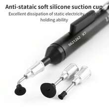 LUXIANZI Vacuum Suction Pen Kit With 3 Sucker IC SMD Tweezers Pick Up Tool Remover Sucker Pump Solder Desoldering​Sucking Pens