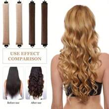 3件套免加热卷发器，带钩，橡胶卷发工具，慵懒睡眠波浪卷发器套装，简约欧美风格，弹性卷发棒，适合普通发质，美容护理，卷发器，卷发梳，卷发器，卷发产品，卷发器，卷发卷发器，卷发工具，卷发器，卷发器，理发师 - 彩色 - 查看 6