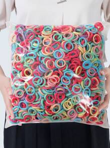 200pcs Hair Tie For Girls, Black Solid Color Elastic For Daily Use, Simple , Thick Ponytail Hair Tie, Simple And Elegant Style, High Elasticity And Seamless Hair Accessories,Woman Head Accessories, Woman Hair Accessories Hair Ties Ponytail Holders Hair Elastics Hair Rubber Bands Scrunchies Hair Rope, Hair Bobbles