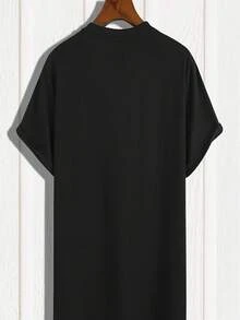 Soul Sade T-Shirt  Loose Design Anime Print Pure Cotton Retro Round Neck Men'S Short Sleeved T-Shirt 220G - Preto - Ver 3