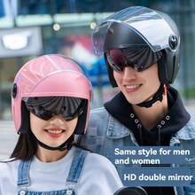 Kask motocyklowy elektryczny, ciepły, zimowy, unisexowy kask do skutera, całoroczny kask ochronny