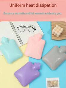  1pack 1000ml Premium Faux Fur Hot Water Bottle For Soothing Pain Relief And Comfort - Ideal For Neck, Back, Shoulder, Legs, And Menstrual Cramps For Hot Water Bottles For Neck, Back, Shoulder, Legs And Menstrual Cramps For Halloween,Christmas, Thanksgiving Gifts (Due To Different Batches, The Lines And Color May Vary. We Apologize For Any Inconvenience Caused) ﻿