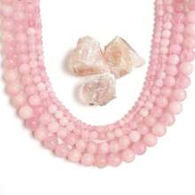 Collar de cuentas de cuarzo rosa - Joya vintage hecha a mano de cristal curativo para energía positiva, gargantilla ajustable como regalo para mujeres (joyería de piedra del amor) - multicolor - Ver 4