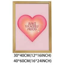 1pc 30*40cm(12*16inch)/40*60cm(16*24inch) Outer Framed Aura Angel Number Room Decor, Bedroom Wall Art Prints, Room Aesthetic Posters, Living Room Wall Collage Set Pictures, Inspirational Quotes, Cute And Stylish Dormitory Gallery Home Q - Vàng - Xem 7