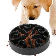 Pet Dog Slow Feeder Bowl Fun Non Slip Anti-Gulping Slower Food Feeding Dishes  Dog Bowl For Large Medium Small Dogs Puppy - màu đen - Xem 13
