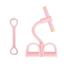 1Pc Elastic Yoga Pedal Puller Resistance Band Tension Rope, Multifunction Tension Rope,Multifunctional Stretcher Leg Trainer, 6-Tube Elastic Yoga Pedal Puller Resistance Band, Natural Latex Tension Rope Fitness Equipment, Perfect For Abdomen/Waist/Arm/Leg Stretching And Slimming Gym Accessories