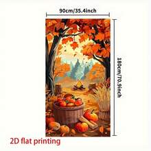 1pc Thanksgiving Autumn Countryside Landscape Design - Pumpkin, Apple, And Fallen Leaf Patterns, Indoor And Outdoor Hanging Decoration, Suitable For Front Doors, Parties, Weddings, Birthdays, Family Autumn Festivals, Festival Artworks, Durable Materials, Long Lasting Decorative Signs, Party Decoration