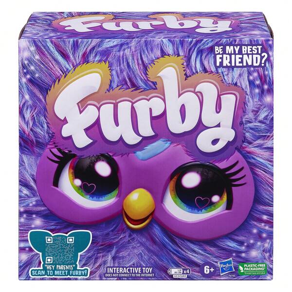 Hasbro Furby Lila, 15 Modezubehör, interaktive Plüschtiere für 6-jährige Mädchen & Jungen & älter, sprachgesteuerte Animatronik
