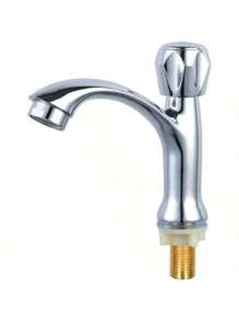 Modern Single Hole Cold Water Faucet - Polished Metal Material, Easy To Install, Perfect For Kitchen And Bathroom Sinks - Multicolor - View 5