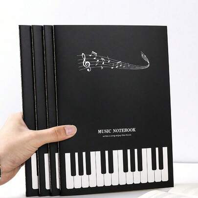 1/3/5 Simple Five-Line Staff Piano Music Notebook, Music Notebook Suitable For Piano, Guitar, Saxophone, And Other Instrument Practice And Music Class