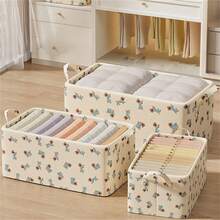 1pc Clothing Storage Box, Thickened Fabric Storage Basket, Clothes And Pants Storage Box, Dormitory Household Sundries Storage Basket, For Storing Baby Clothes And Dolls, Better Managing Space, Decorating Your Baby's Room
