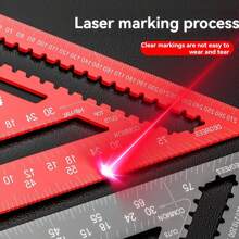 铝合金三角尺，高精度，多功能，加厚设计，兼具装饰性和实用性，木工好帮手，多种颜色可选