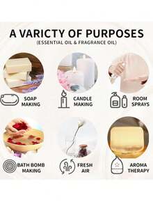 10ml Essential Oil, 10ml Fruity Blissful Essential Oil Single Product -Pineapple, Lemon, Cherry, Coconut, Strawberry And Rose, Bluebells, Vanilla, Lavender And Other 10ml Aromatherapy Essential Oils, Used To Relax And Enhance Mood Gifts Birthday Graduation, Suitable For Aromatherapy, Humidifiers, Car Aromatherapy, Diffuser, Candle Making,