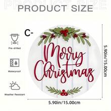 1 Piece Festive Wooden Christmas Sign Decoration - Country Merry Christmas Wall Art With Seasonal Decoration, Holiday Rope Hanging Merry Christmas Sign, Suitable For Home, Outdoor, All Holiday Seasonal Decorations