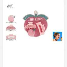 3 Stücke/Set modische pfirsichförmige Haarspangen, lässige tägliche Haarzubehör