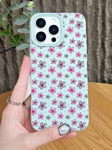GALLAPLE Pink Floral Phone Case, Botanical Phone Cover, Aesthetic Blossom Design, Durable Protective Case,Compatible With IPhone 16 Promax 16 15 14 13 12 11 X XS XSMAX Plus Pro Case - Grey - View 5