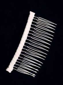 1 件珍珠装饰新娘面纱，浪漫婚礼配饰，优雅单层白色面纱配金属梳，适合新娘、新娘送礼会、摄影道具、万圣节、圣诞节秋季女士服装 - 彩色 - 查看 6