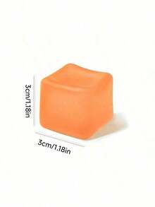 1pc Sensory Squeeze Cube Toys - Stress Cube Ooze Stress Ball, A Handheld Desktop Toy To Relieve Anxiety Anytime, Suitable For Classroom, Outdoor, Office Stress Relief, Perfect For Desktop Decor, Classroom Rewards, Party Favors And Holiday Gifts! - Multicolor - View 4