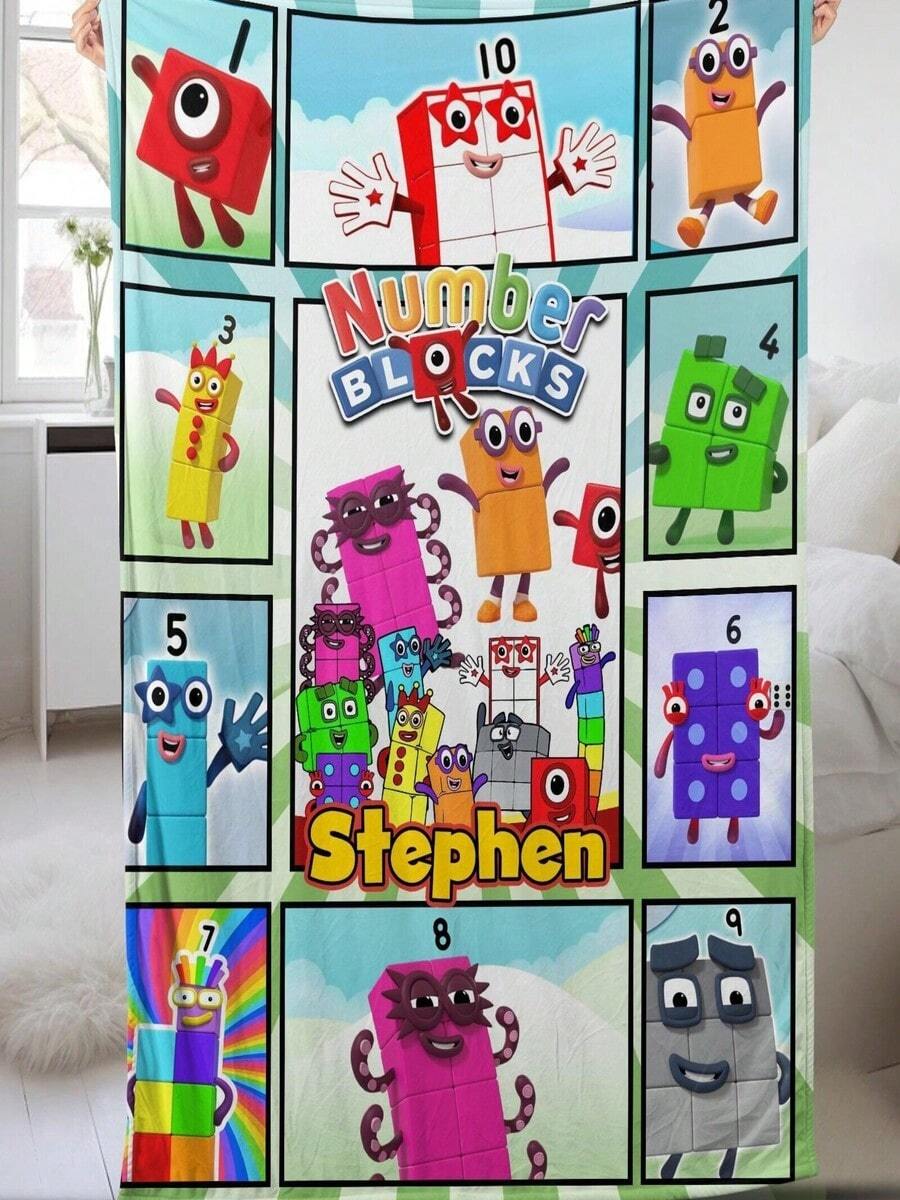 Custom Numberblocks Blanket, Personalized Numberblocks Fleece Blanket ...