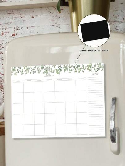 BUBU 1pc Magnetic Refrigerator Calendar 2025 - Desk Calendar From January 2025 To December 2025, Monthly Family Calendar, Tear-Off Wall Calendar For Home And Office Organizations,Back To School Supplies