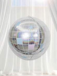 2/3/4 Stück Regenbogen Discokugel Folie Ballons, Laser Silber, Blau und Pink 4D Ballons, 22 Zoll Disco Einzelparty Dekorationen, modische Geburtstags Party Zubehör, 70er-80er Jahre Party Dekorationen, Disco Thema, Weihnachten, Muttertag, Abschluss