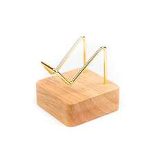 Vintage Holz- und Metall-Mineralienständer, geeignet für Steine, Kristalle und Geoden - elegante Heimdekoration, glatte weiße Basis und tiefdrahtiger blauer Metall - perfektes Geschenk für Feiertage oder tägliche Präsentation, Steinausstellungsbox