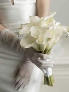 12支/6支 白色/紫色仿真马蹄莲花，PU材质，仿真花，马蹄莲花束，适用于家居婚礼装饰、室内外装饰、花园装饰、派对装饰、波西米亚风格装饰、节日派对装饰、母亲节生日庆祝日常礼物 - 白色 - 查看 7