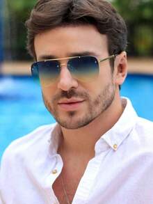 Aviator Sunglasses Dark Women Men Beautiful Style - 薄荷綠 - 查看 1