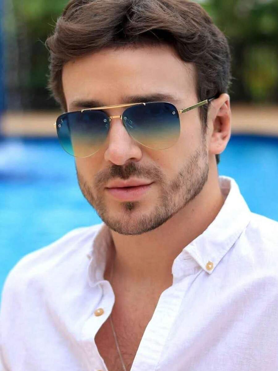Aviator Sunglasses Dark Women Men Beautiful Style - 薄荷綠 - 查看 1