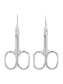 4pcs/3pcs/2pcs/1pc Professional Stainless Steel Curved Tip Precision Scissors, Multi-Functional Beauty Scissors For Trimming Facial Hair, Eyebrows, Eyelashes, Beard, Nose Hair, Ear Hair, Suitable For Men And Women,Makeup,Cheap,Room Decor,Vanity,Travel,Bedroom,Makeup Accessories