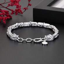 Hot Popular 925 Sterling Silver Bracelet For Man 20cm Chain Luxury Wedding Party Christmas Gifts Fashion Fine Jewelry
