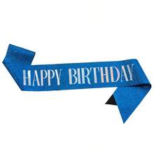 1Pc,'Happy Birthday' Sash Ribbon For Women And Men,Happy Birthday Sash Hot Pink White Rose Gold Black With Iridescent Foil Sash For 16th 18th 21st 30th 40th 50th 60th 70th 80th 90th Birthday Sash Gift Or Any Bday Party Birthday Party, For Any Age