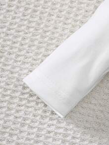 Cartoon Giraffe Embroidered Denim Effect Bib Overalls Long Sleeve Baby Jumpsuit, Spring/Autumn