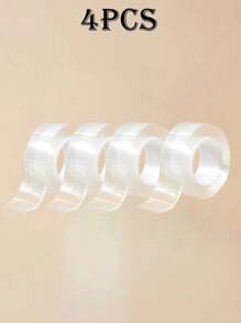 4 قطع/مجموعة شريط لاصق ثنائي الجوانب عالي اللزوجة، شريط لاصق قوي، شريط لاصق ثنائي الجوانب متعدد الاستخدامات، مقاوم للماء، لا يسبب أضرار، لا يؤذي الجدران، التصاق قوي، قابل لإعادة الاستخدام، قابل للغسيل، مناسب لعدة سيناريوهات