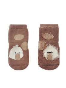 1 Pair Cartoon Thick Warm Anti-Slip Baby Crew Socks
