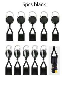 10 Piece Retractable Lighter Clip Holder Keychain With Clip, Classic Lighter Cover For Convenience (Black)