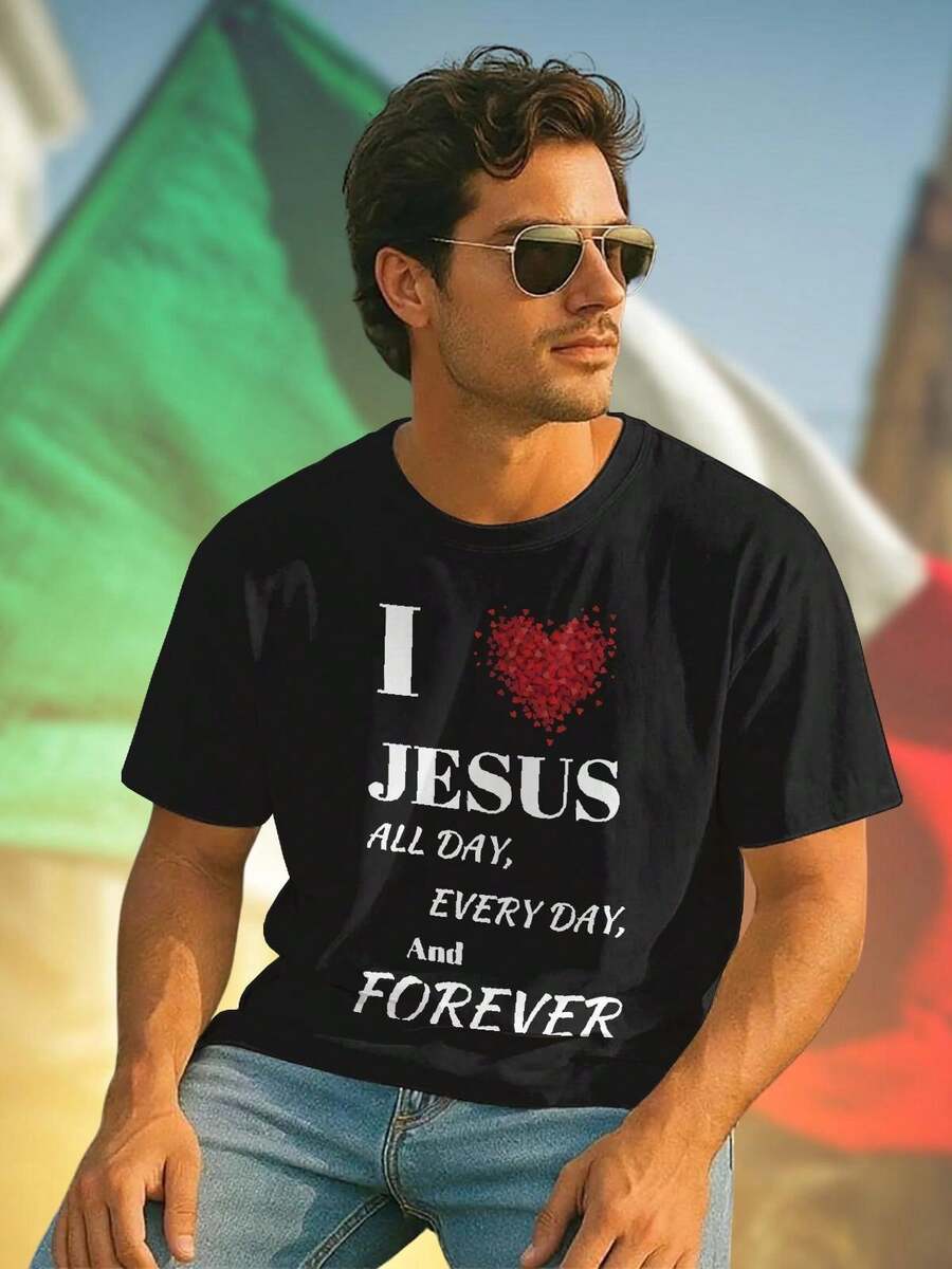 Jesus Forever T Shirt Uomo Moda Estate Maglietta Regalo Originale Top Qualita Offerta Abbigliamento  Giovane Casual Fashion Bestseller