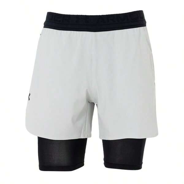 Under Armour 男褲短褲 Vanish Elite 2in1 Short-GRN休閒褲日常戶外健身褲運動褲1378604-377