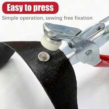 400/800个金属按扣，100/200套5爪按扣钳工具（带盒），按扣钳工具，适用于服装皮革手工缝纫金属爪按扣 - 銀色 - 查看 9