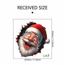 1 Piece Toilet Sticker, Christmas Broken Wall 3D Santa Claus Sticker, Toilet Cover Decorative Sticker, Toilet Cover Decorative Sticker, Toilet Cover Decal, Toilet Cover Sticker, Toilet Decoration Removable Sticker, Self-Adhesive Sticker, Home Decoration, Home Decoration