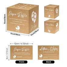 51pcs Baby Shower Advice Cards And Diaper Raffle Game Box - Perfect Party Decorations For Gender Reveal, Birthday, Baby Shower Family Decorations Gifts - 25-pL - View 8