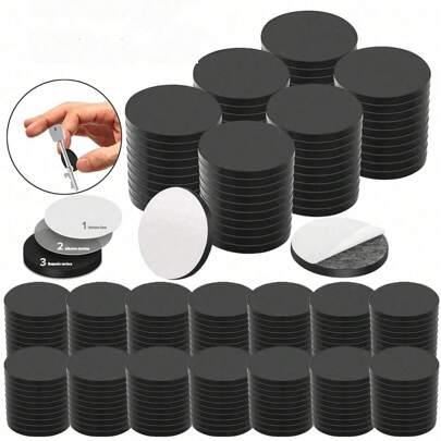 5/25/45/70/80/100pcs Self-Adhesive Round Rubber Magnets, 0.79in X 0.79in, Soft Magnetic Sheets For Refrigerator, Office Whiteboard/Blackboard, Teaching Demonstrations And More Scenarios