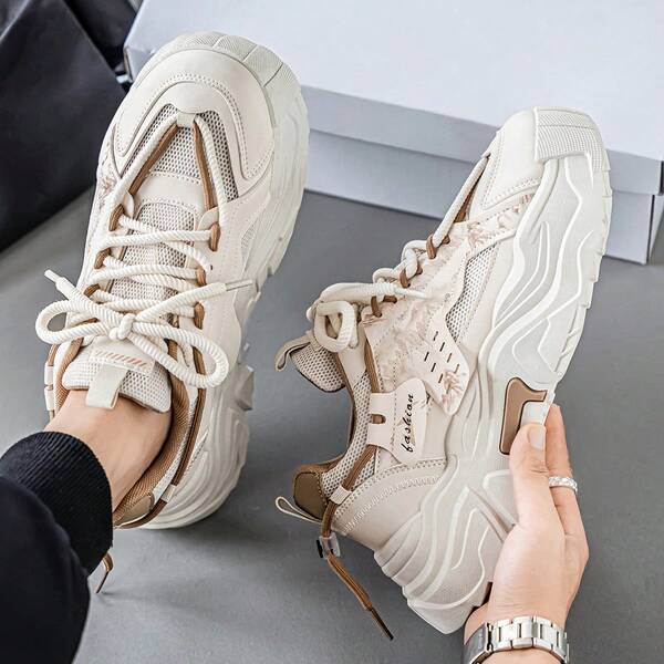 أحذية رياضية للرجال، مضادة للانزلاق، قابلة للتنفس، خفيفة الوزن وعصرية، أحذية رياضية مضادة للانزلاق، أحذية للمشي واللياقة البدنية، أحذية رياضية للرجال بنعل سميك وأعين معدنية للأربطة، أحذية أب