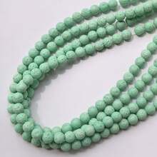 50pcs 8mm Colored Volcanic Stone Round Beads DIY Handmade Bead Jewelry Accessories Bracelet Necklace Accessories