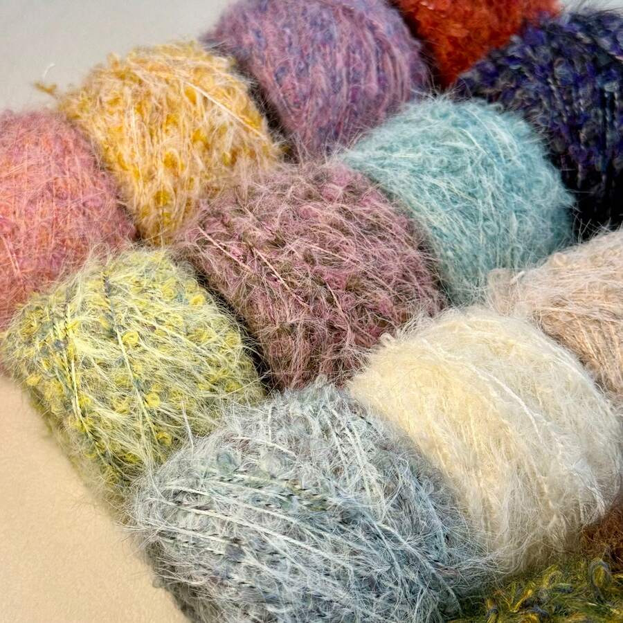 彩色手工 DIY 毛线球，柔软亲肤，适用于针织和钩编包、围巾、毛衣、帽子、手工胸针项目，50 克/卷