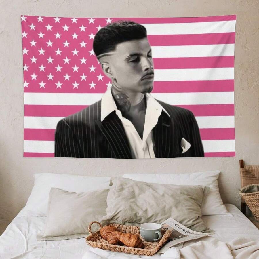 Tapestry Rauw Flag Wall Hanging With Art Home Decorations Durable Lightweight Washable Alejandro For Living Room Bedroom Festival Gift Dorm Decor Flags.